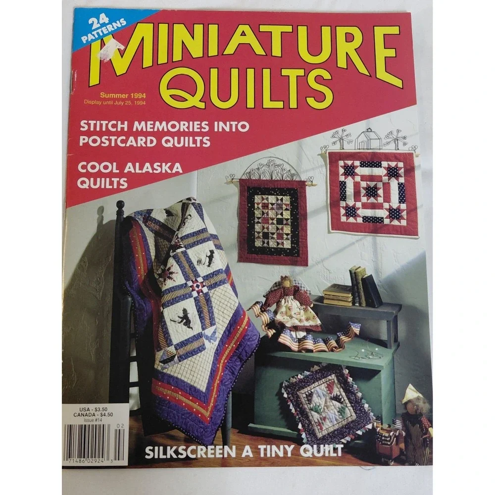 Miniature Quilts Magazine Summer 1994 Vol. 4 No. 2 Issue 14 Quilt Patterns